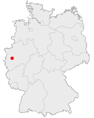 Map location of Duesseldorf, Germany