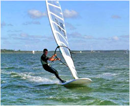 Windsurfing is a popular activity among tourists visiting Sri Lanka