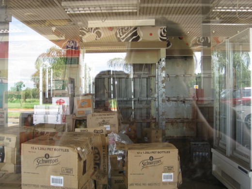 Water was right up the walls at the service station