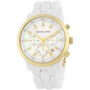 Michael Kors Women's Chronograph White Watch Runway Watch