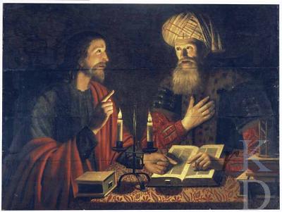 "Jesus & Nicodemus" -by Crijn Hendricksz (1616-1645)