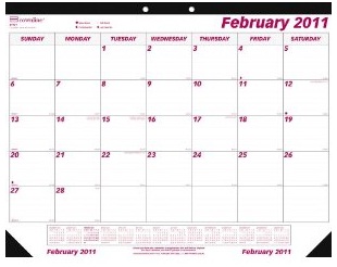 The classic desk blotter calendar.