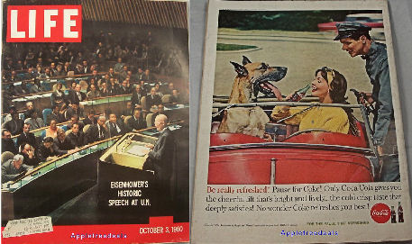 Old Vintage LIFE Magazine - October 3, 1960 - Eisenhower and the U.N. Voting Issue
