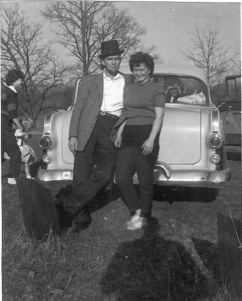 My parents, dad made it home and did live the American dream. A good wife, good job, and family. Photo 1963. His Abe Lincoln look!
