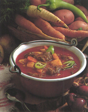 Hungarian Goulash soup. Click to enlarge.