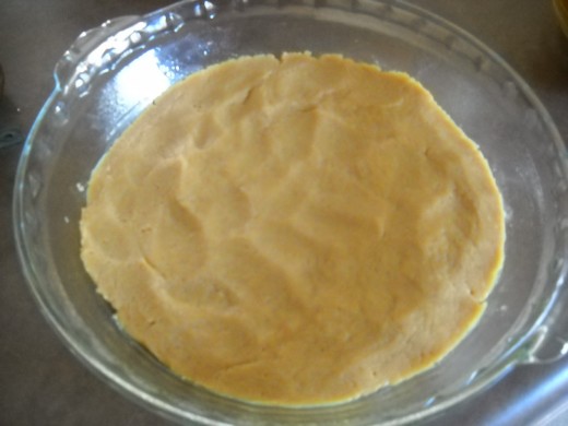 Peanut butter cookie dough pressed.