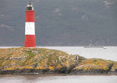 Sights in Argentina: lighthouse near Ushuaia