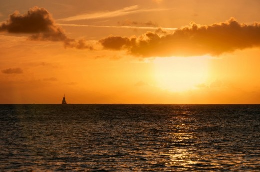 Beautiful: Sail into the sunset for a happpy loving and enjoyable life