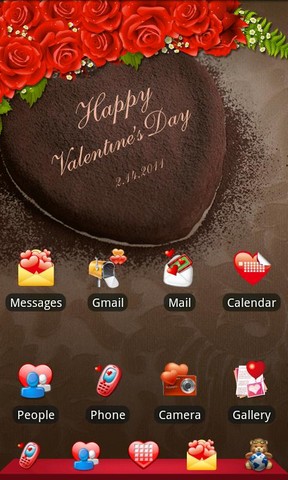 Go Launcher Ex Valentine's Day Theme