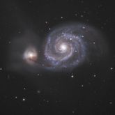M51 better known as the famous whirlpool galaxy is a deep sky object that can be found in the constellation Ursa Major or The Great Bear