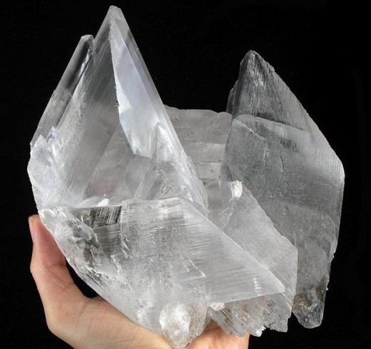 A large crystal of selenite, a type of gypsum