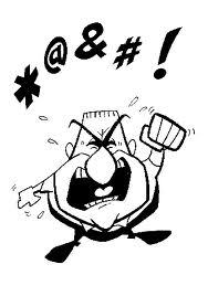 A cartoonist's version of a very angry man in the process of letting someone feel his wrath. Is this a picture of verbal abuse?