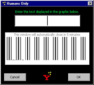 Captcha to tell humans and robots apart? This one seems to prefer the latter.