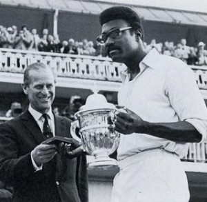 Clive Lloyd with the first Cricket World Cup