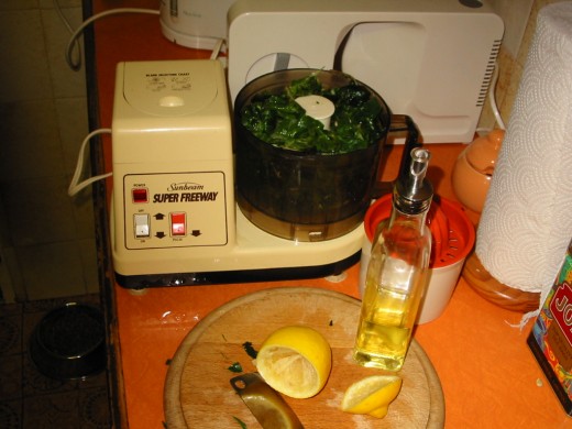 Add the Virgin Olive Oil and Lemon Juice