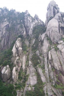 Steps to Heaven, second highest peak on Huangshan Mountain, Anhui Province, China.