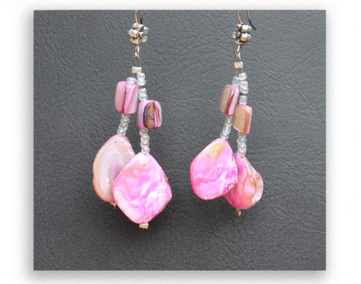 Hand crafted Earrings based on shells.