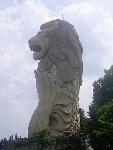 Merlion on Sentosa Island.