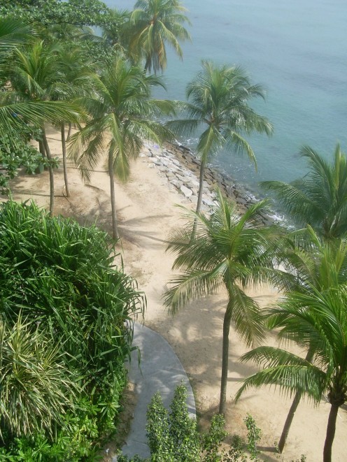 Beach on Sentosa Island.