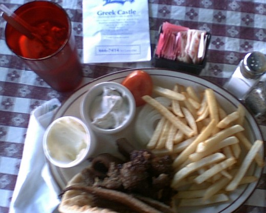 Leo's Greek Castle, has a great Gyro's Plate