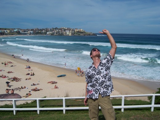 First time at Bondi Beach in Sydney