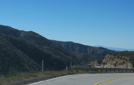 Goodbye Mountains, Goodbye Snow. This is the final curve down the mountain. Back to reality and done with our mini afternoon vacation!
