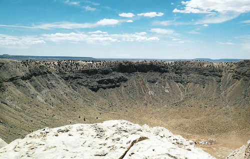 A meteorite crater