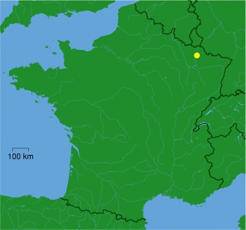 Map location of Metz