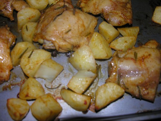 Rosemary chicken and potatoes