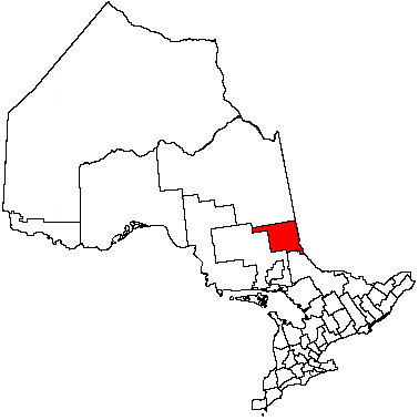 Map location of Timiskaming Disctrict