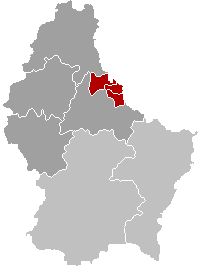 Map location of Vianden, Luxembourg