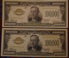 $100,000 Bill was the largest bill ever printed