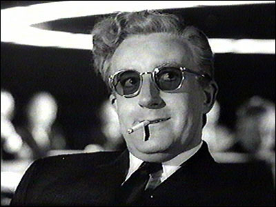Peter Sellers and the paralyzed former Nazi Dr. Strangelove.