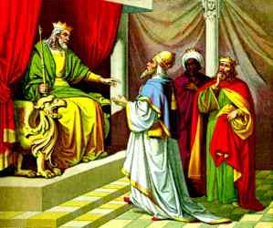 King Herod horrified at the birth of Jesus 