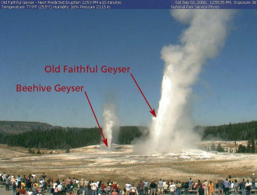 Old Faithful in Yellowstone National Park is a vent where steam is being formed in contact with a substantial magma chamber under the super volcanic caldera that makes up this park.