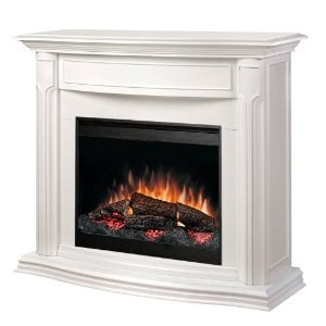 Dimplex Addison DFP69139W Electric Fireplace Mantel with Firebox, White -- image credit: amazon