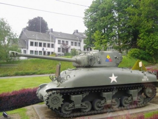 Tank of the 7th Armored Division on display at St. Vith