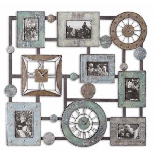 Petina Photo Collage & Clock Wall Mounted 