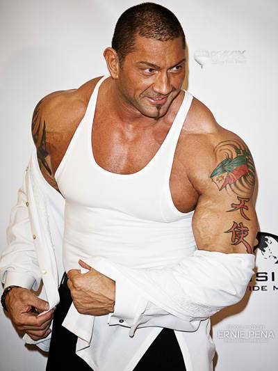 Filipino-American wrestler-bodybuilder-actor Dave Michael Bautista, Jr or BATISTA-The Animal, sporting a Philippine emblem tattoo Photo by: Ernie Pena Filipino-American wrestler-bodybuilder-actor Dave Michael Bautista, Jr or BATISTA-The Animal, sporting a Philippine emblem tattoo Photo by: Ernie Pena