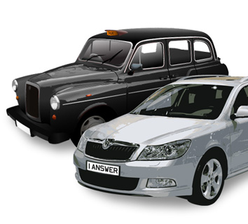 Can you tell the difference? Be safe. Choose a fast black taxi.