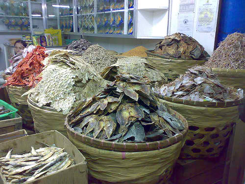 Variety of Dried Fish in the Market (including Langkoy or Beltfish)