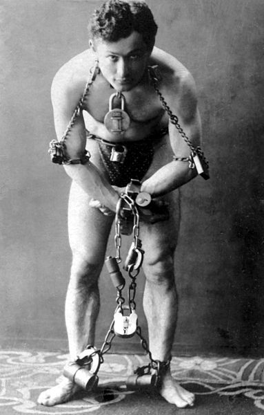 Escape artist Harry Houdini in 1899