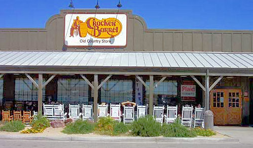 An outside view of a Cracker Barrel restaurant.