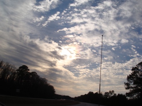Sun Behind the North Carolina Clouds