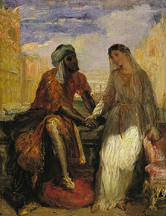 Othello and Desdemona, husband and wife, in happy times