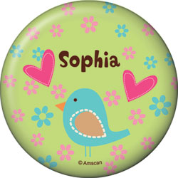 Hippie Chick Personalized Button