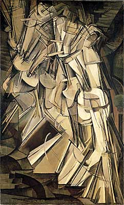 (Marcel Duchamp. ''Nude Descending a Staircase, No. 2'' 1912. Oil on canvas. Philadelphia Museum of Art.. Image via Wikipedia