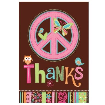 Hippie Chick Thank You Card