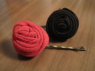 fabric flower bobby pins at Simply Step Back