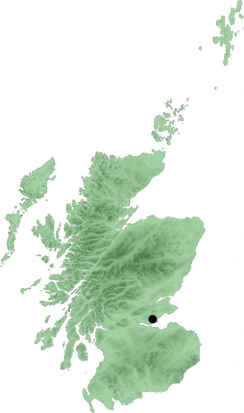 Map location of Dunfermline, Scotland